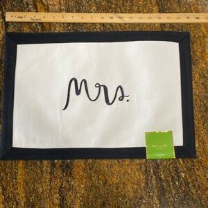 Kate Spade NWT Mrs. Placemat.